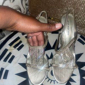 Gold Diamond Strappy Heels